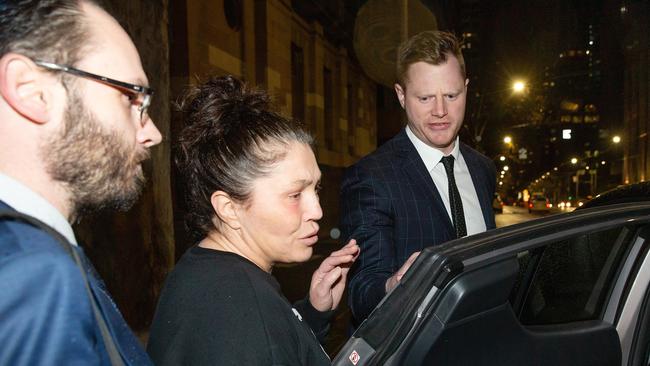 Roberta Williams leaves Melbourne Magistrates Court. Picture: Mark Stewart