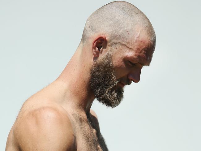 MELBOURNE, AUSTRALIA - NOVEMBER 29:  Max Gawn of the Demons finishes up during a Melbourne Demons AFL training session at Gosch's Paddock on November 29, 2017 in Melbourne, Australia.  (Photo by Michael Dodge/Getty Images)