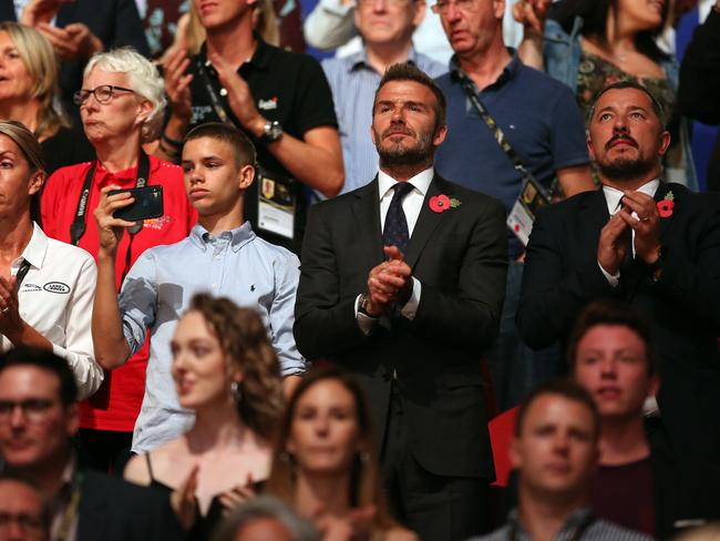 Closing Ceremony of the 2018 Invictus Games in Homebush, Sydney. David Beckham pictured. Picture: Sam Ruttyn