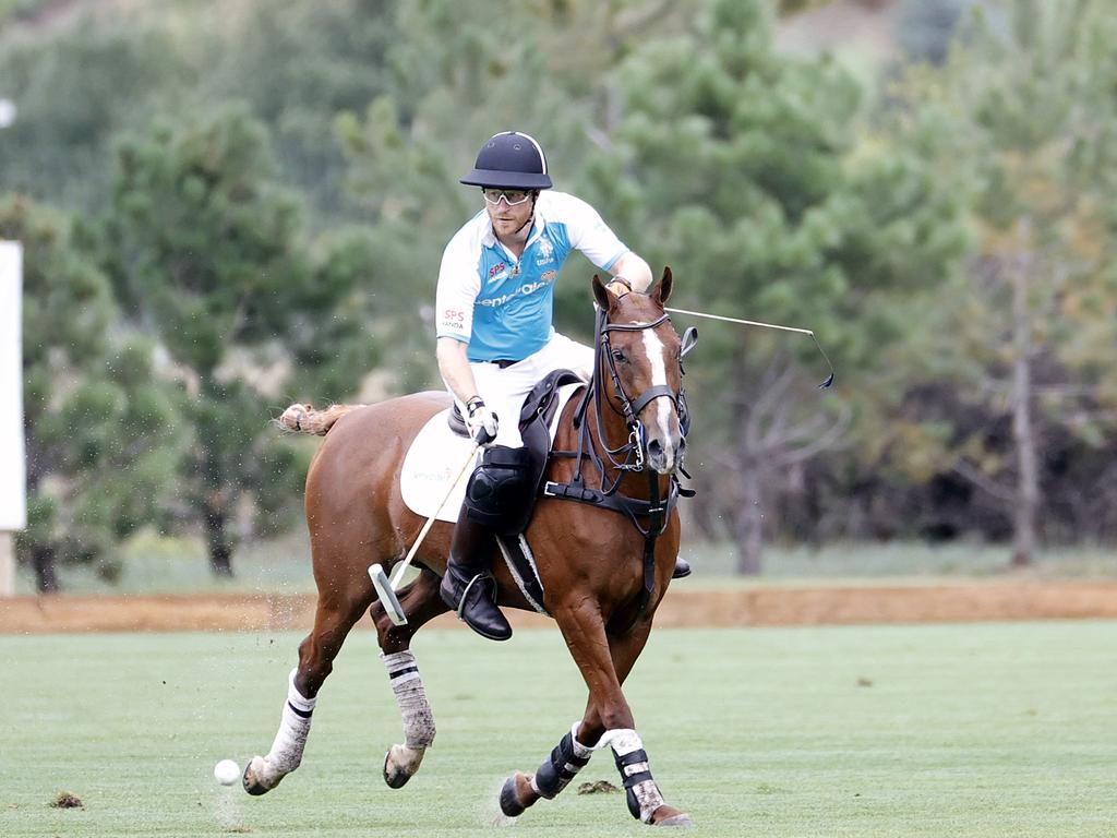 Prince Harry was widely criticised for using a private jet to travel home after the polo match. Picture: SENTEBALE ISPS HANDA POLO CUP 2021