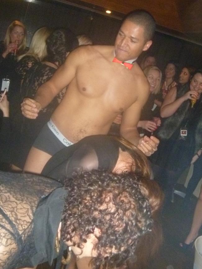 Bachelor Blake Garvey during his topless waiter days.