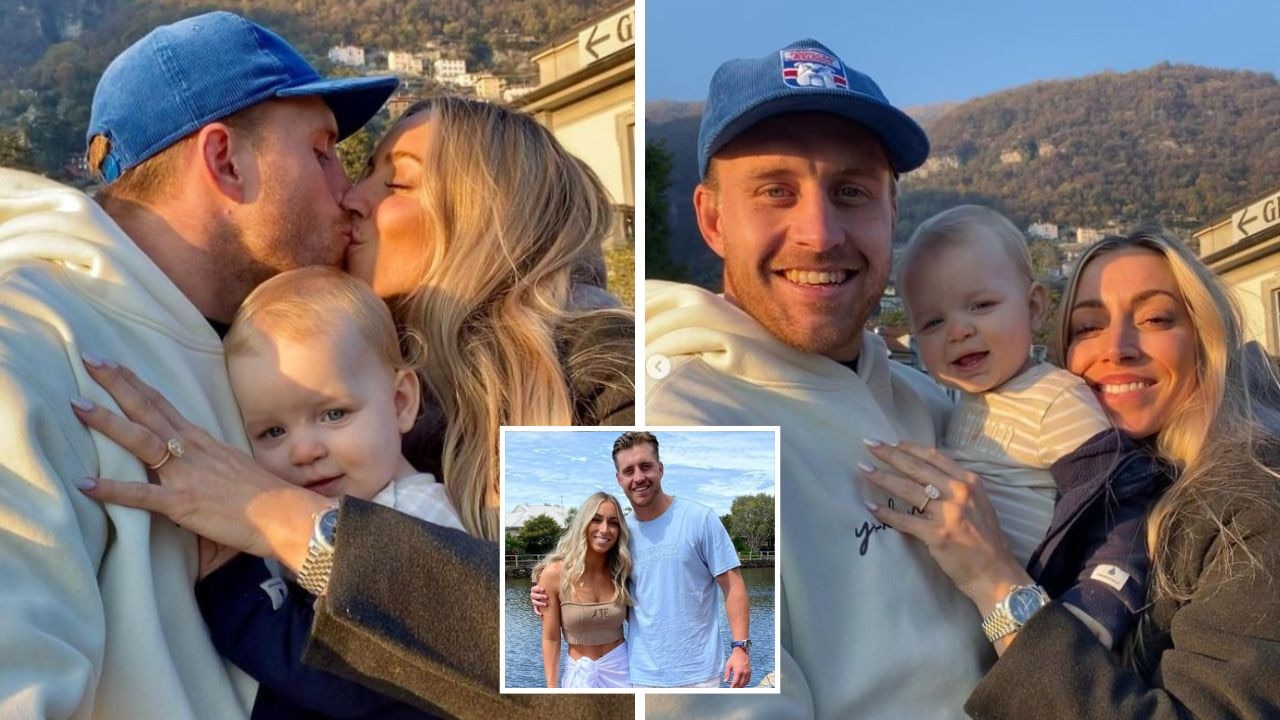 Cameron Munster is leaving Italy with "extra baggage" after proposing to girlfriend Bianca McMahon. Pictures: Instagram