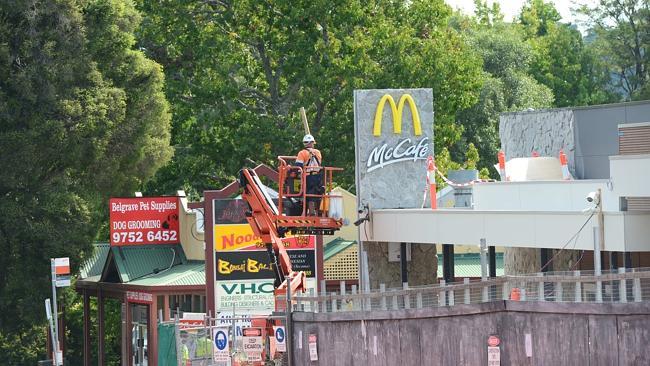 The golden arches are finally up at Tecoma McDonald’s. Picture: Lawrence Pinder