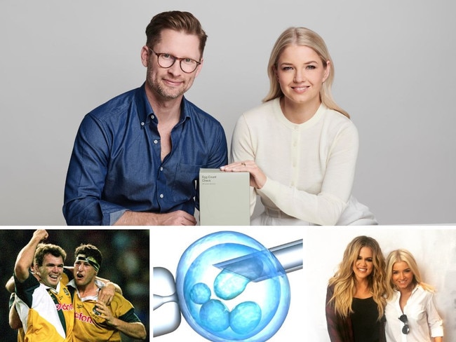 WHEN Fertility founders Malyon “Maz” Coote and husband Brett Barnes, former Wallabies captian John Eales, and Coote with reality star Khloe Kardashian. Picture: Sevak Babakhani