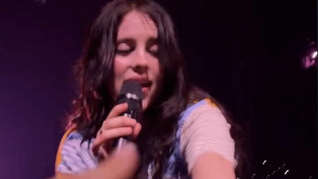 Billie Eilish performing at Brisbane Entertainment Centre, 18 February 2025. Photo: Supplied