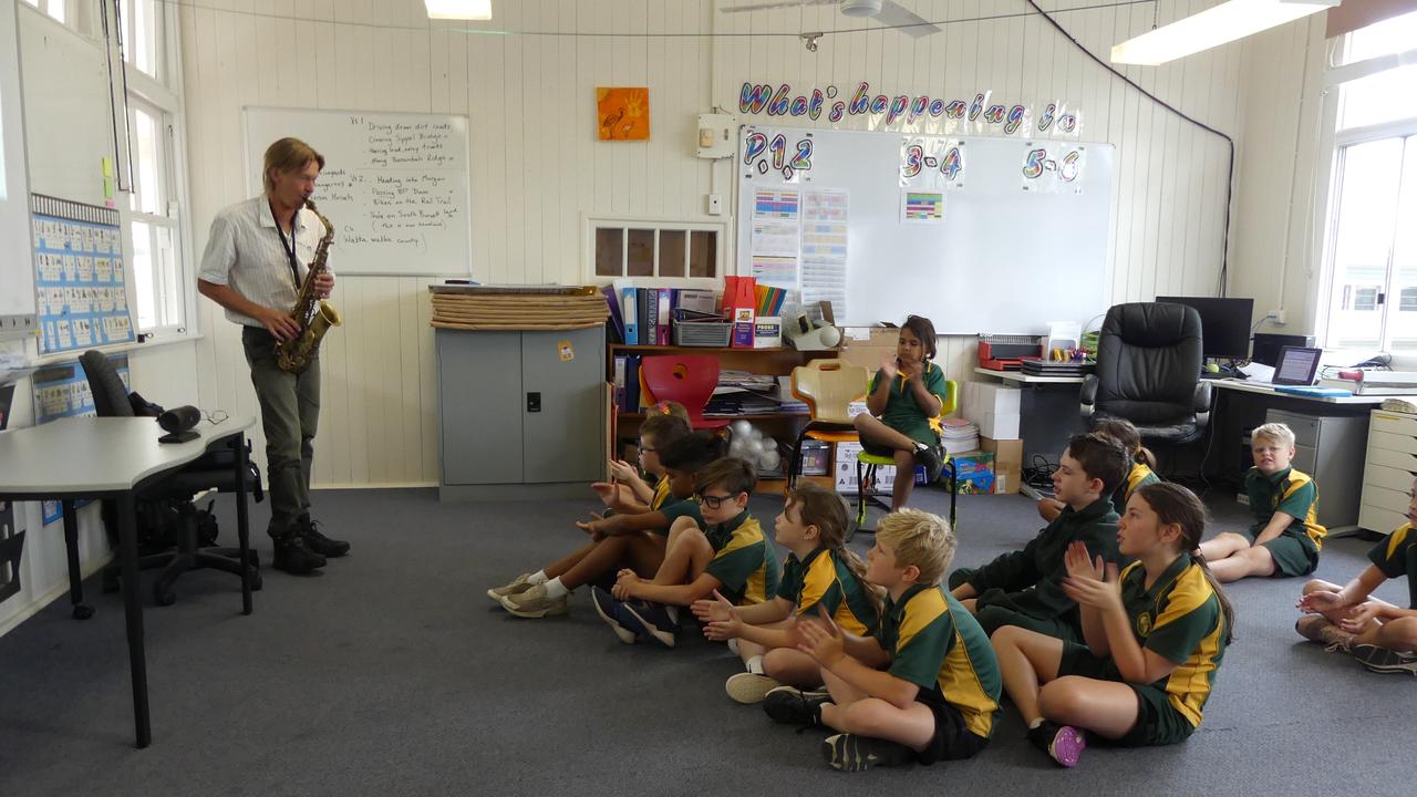 The Moffatdale musicians practising their big number for Topology's Wondai concert this November. Photo/Holly Cormack.