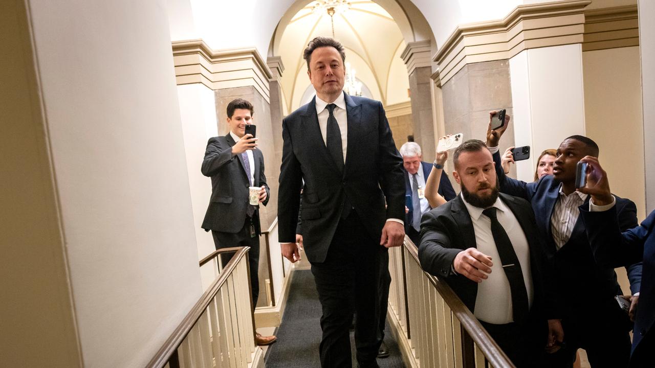 Elon Musk, chief executive officer of Tesla Inc., center, at the US Capitol in Washington, DC, US, on Wednesday, July 24, 2024. Photographer: Samuel Corum/Bloomberg