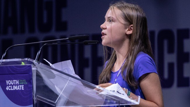 Greta Thunberg has mocked world leaders in a speech at the Climate4Youth conference, dismissing promises on climate action as 'blah, blah, blah'. Photo by Emanuele Cremaschi/Getty Images
