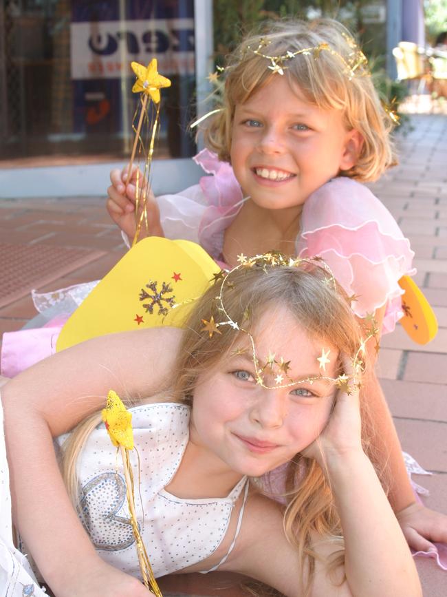 Ms McIntosh, front, as a fairy for the Starlight Foundation in Caloundra as a child. Picture: Megan Slade