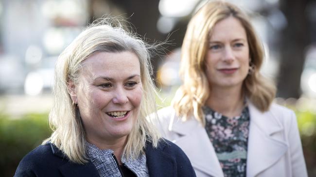 Labor deputy leader Anita Dow and leader Rebecca White. Picture: Chris Kidd