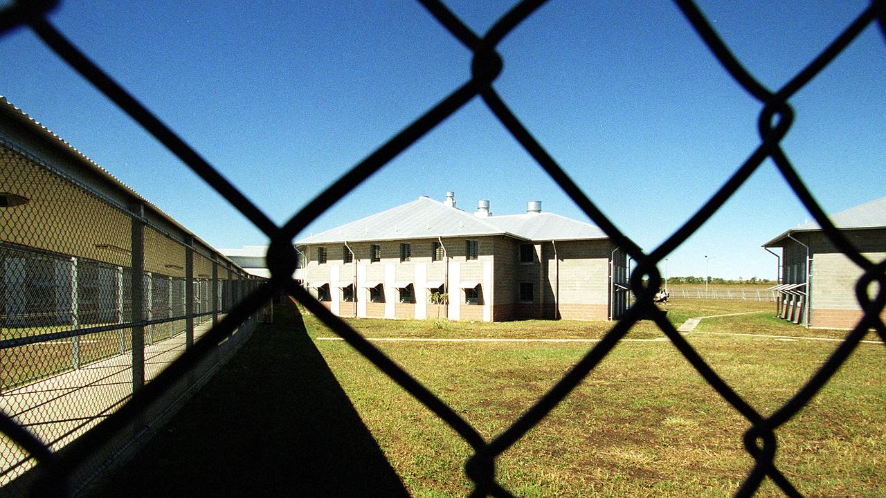 10 May 2001 New Capricornia Correctional Centre nearing completion. PicRay/Cash prisons qld buildings exterior chain wire fen...