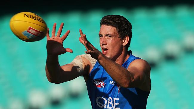 Darcy Cameron during Sydney Swans training at the SCG. Picture. Phil Hillyard