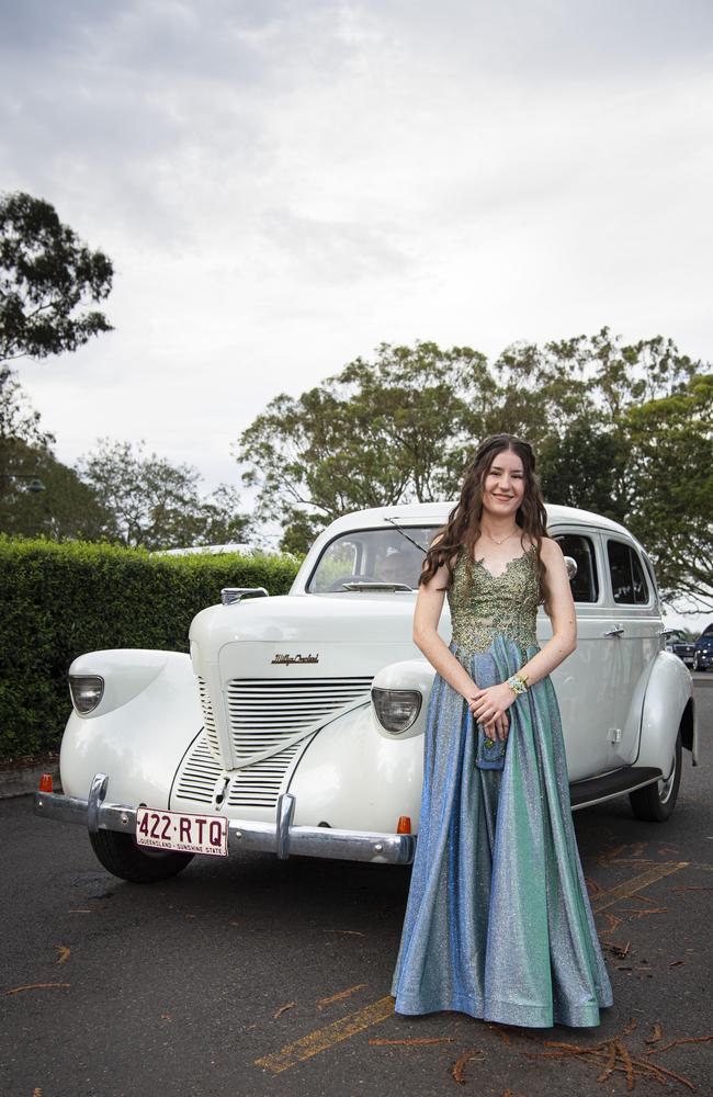 Graduate Eliza Wingrave at Toowoomba Christian College formal at Picnic Point, Friday, November 29, 2024. Picture: Kevin Farmer