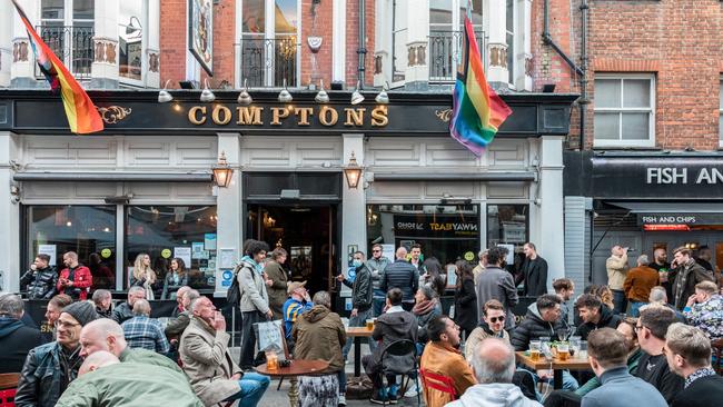 Crowds of people in restaurants and bars in Soho, London. Picture: Belinda Jiao/SOPA Images/LightRocket