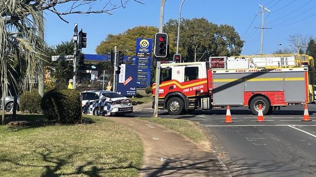 Emergency services have responded to a serious crash in South Toowoomba between a vehicle and a car.