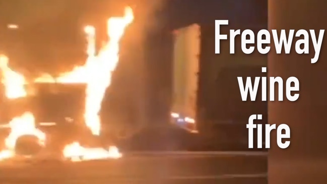 Freeway wine fire