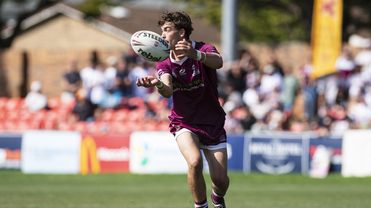 Daniel O'Callaghan of Dalby against Southern Suburbs in TRL U19 grand final rugby league at Toowoomba Sports Ground, Saturday, September 14, 2024. Picture: Kevin Farmer