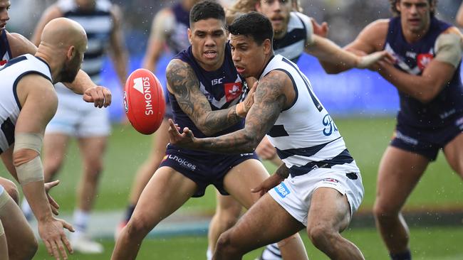 Tim Kelly had a day out against the Dockers. Picture: AAP