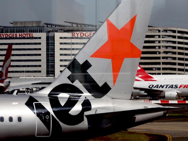 SYDNEY, AUSTRALIA - NewsWire Photos - OCTOBER 14, 2022: General generic editorial stock image of Jetstar aircraft at Sydney Domestic Airport. Picture: NCA NewsWire / Nicholas Eagar