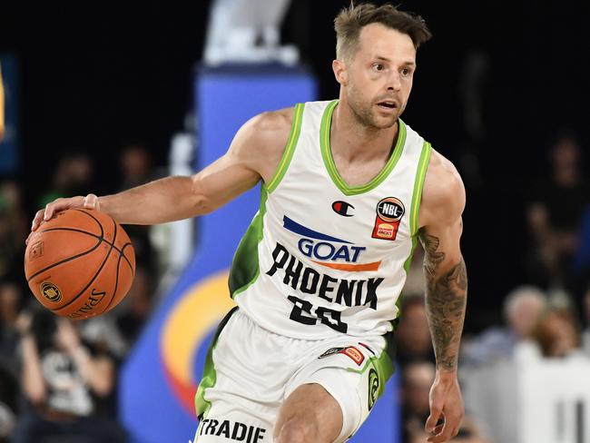 Nathan Sobey finished with a superb stat line of 14 points, seven rebounds, nine assists for the Phoenix. Picture: Getty Images