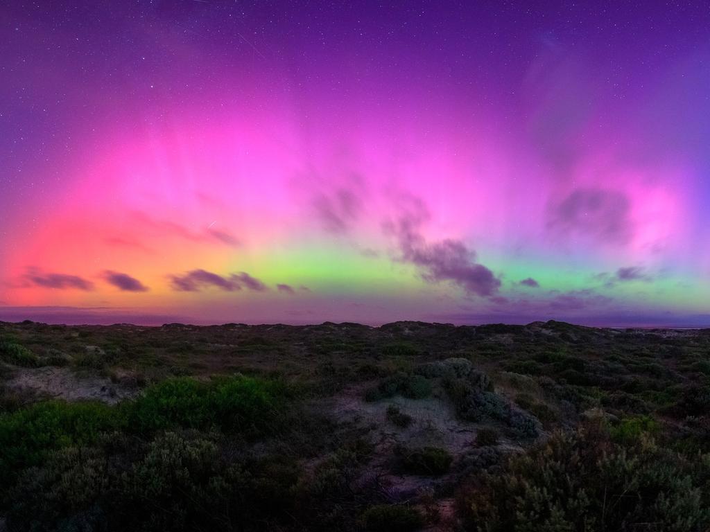 Aurora Australis from  Goolwa  , 11th May 2024 . Picture: Photography by Nikki