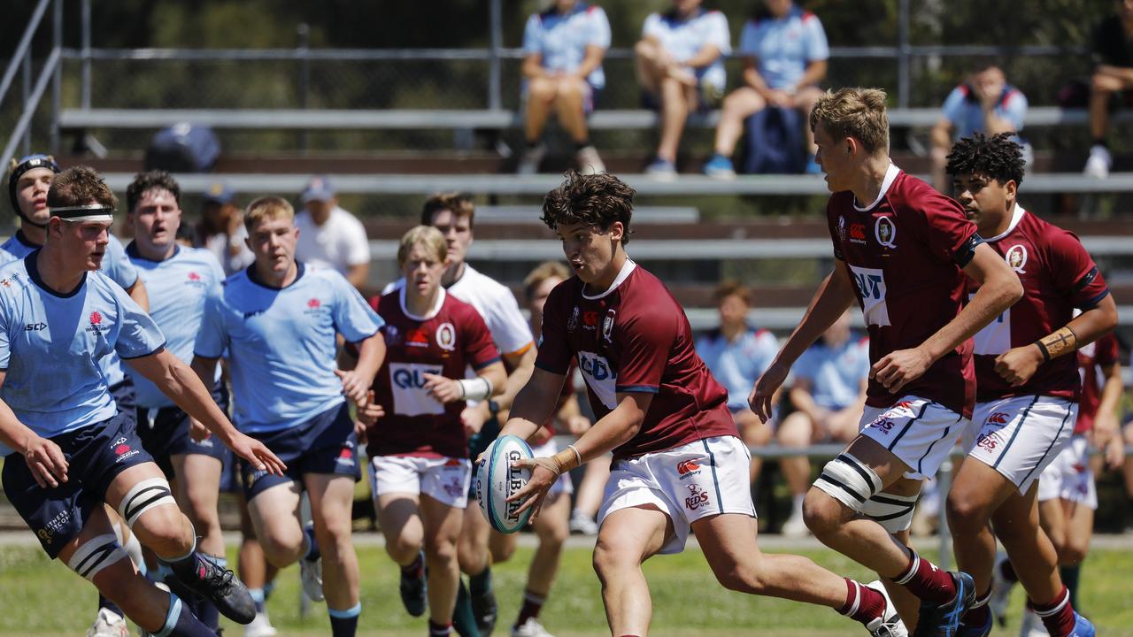 Oliver Nasser. Round 3 Super Rugby U16 between NSW Waratahs U16 v QLD Reds U16 at Forshaw Rugby Park, Sylvania Waters – Sunday 15th October 2022. Karen Watson