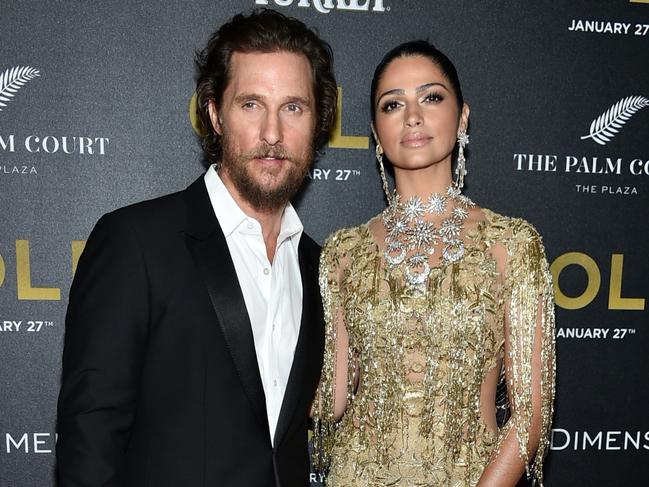 Matthew McConaughey and Camila Alves in 2017. Picture: Mike Coppola/Getty Images