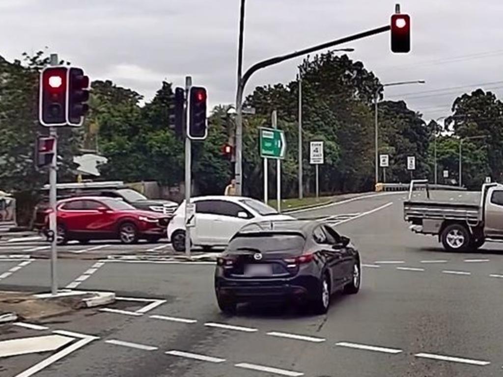 The incident occurred in Brisbane on Monday. Picture: Picture: Dashcam Owners Australia