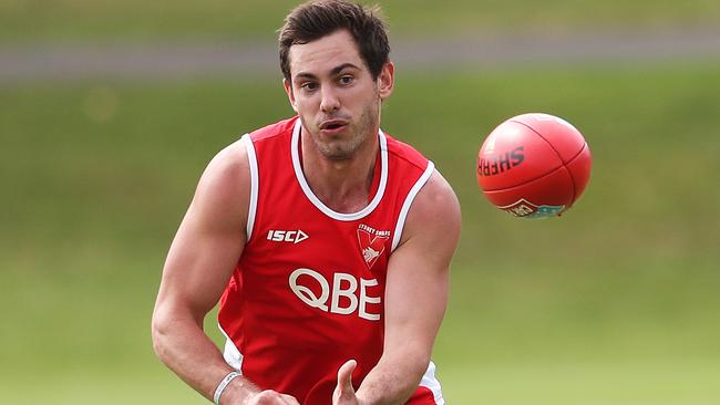 Dan Menzel’s time at the Swans has started on a sour note. Picture. Phil Hillyard