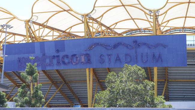 The Metricon branding was removed from Carrara's Metricon stadium earlier this month. Picture by Richard Gosling