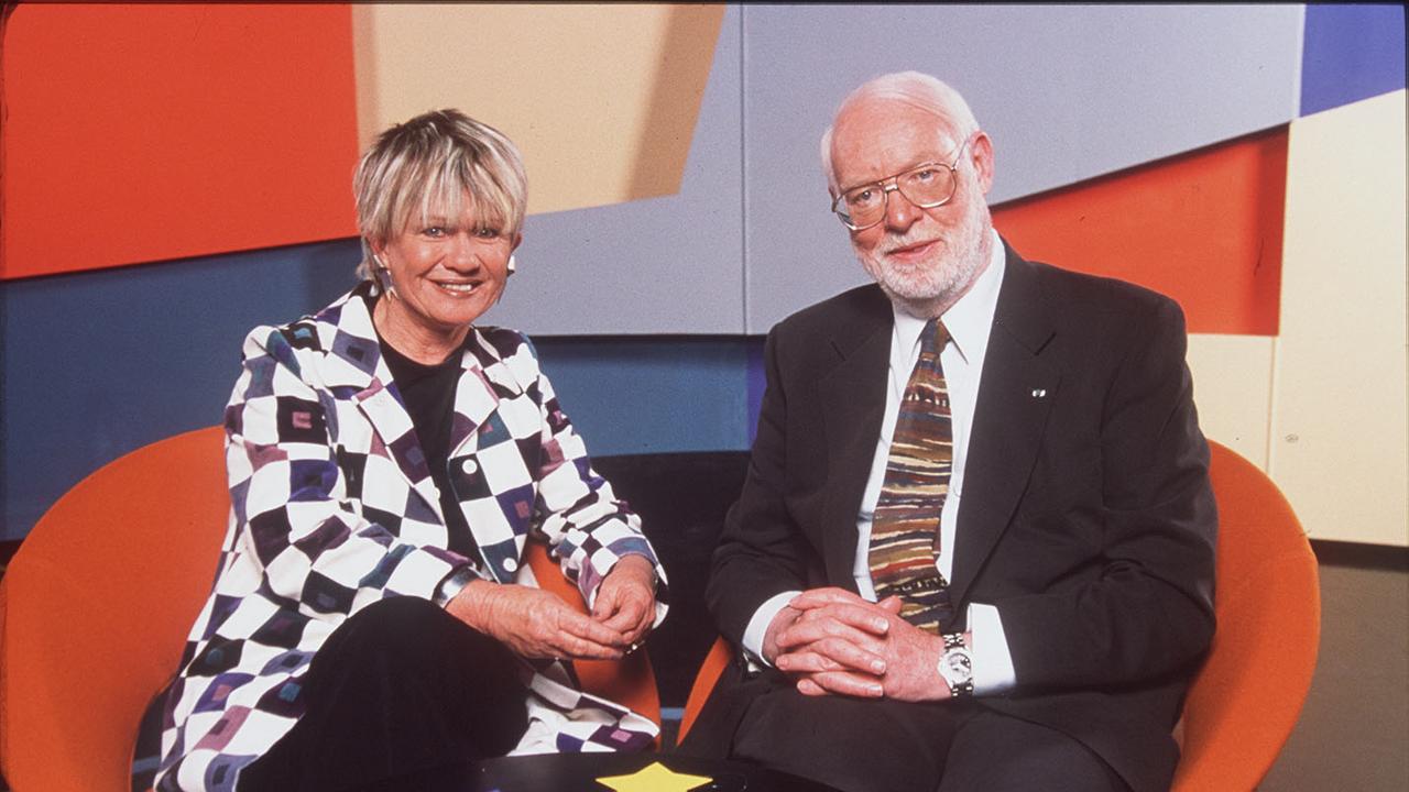 Margaret Pomeranz with Stratton in 2001.