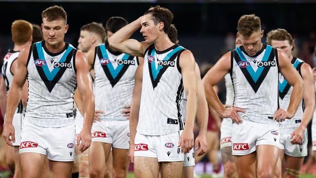 The Power were soundly beaten in the second half. (Photo by Michael Willson/AFL Photos via Getty Images)