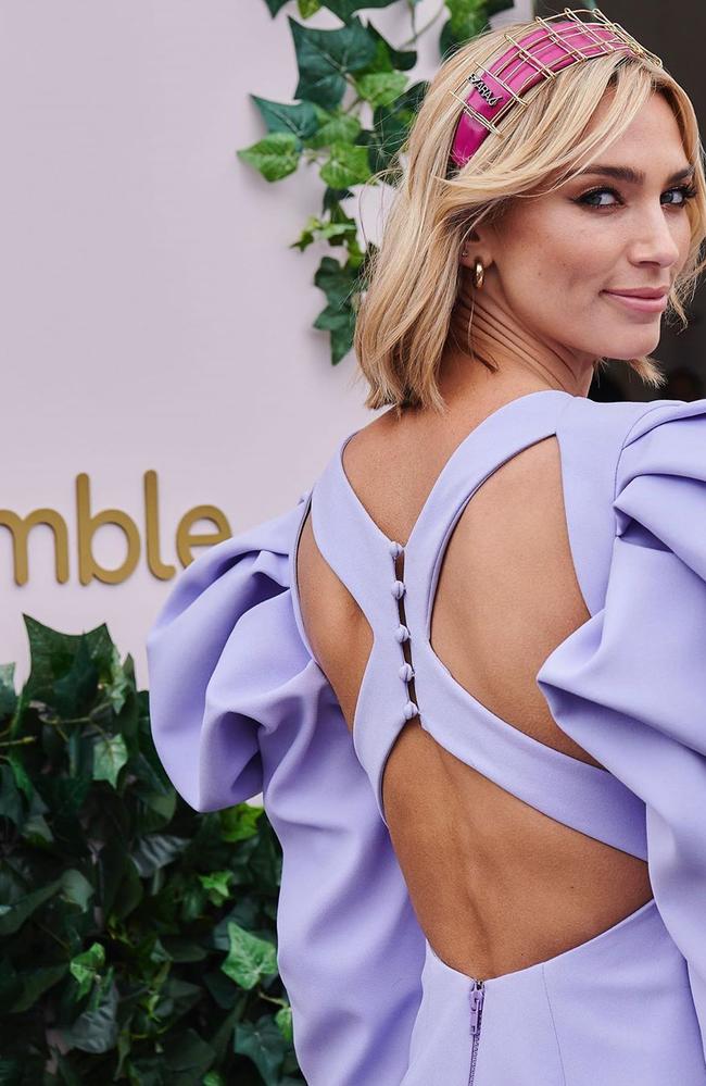 From the back you can see it actually has a racy cut-out detail. Picture: Instagram / Lana Wilkinson