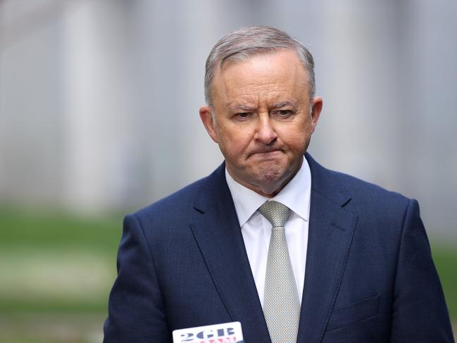 Labor leader Anthony Albanese’s numbers have not improved. Picture: NCA NewsWire / Gary Ramage