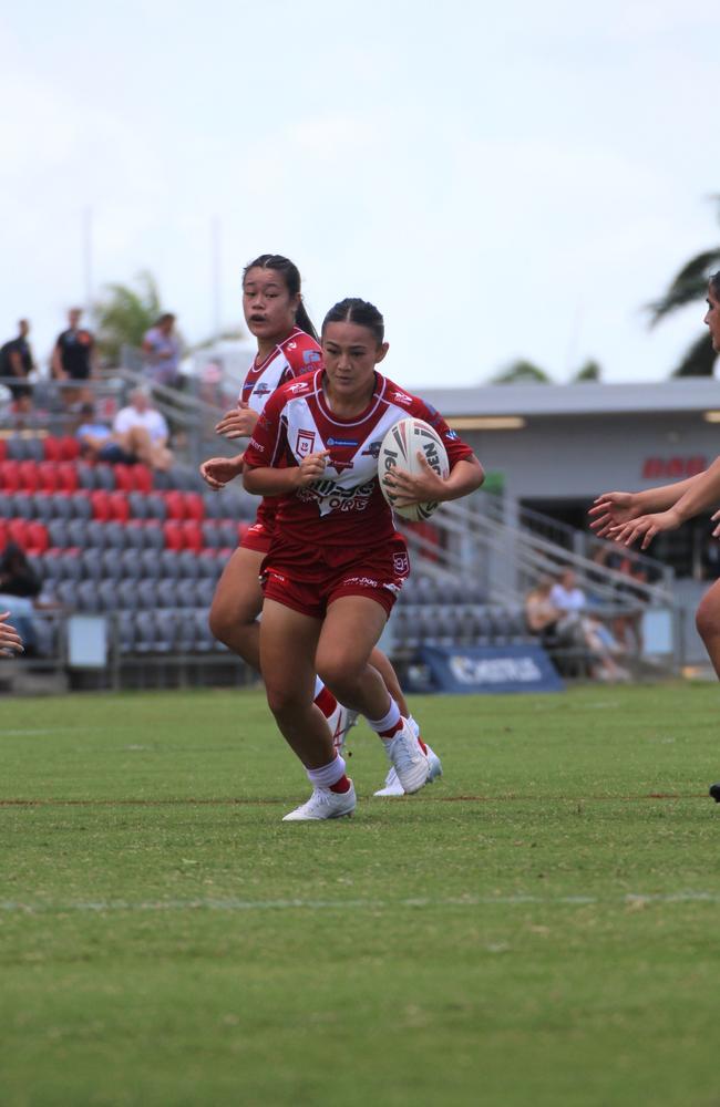 Harvey Norman under-19s action between Redcliffe and the Brisbane Tigers. Sunday February 11, 2024.