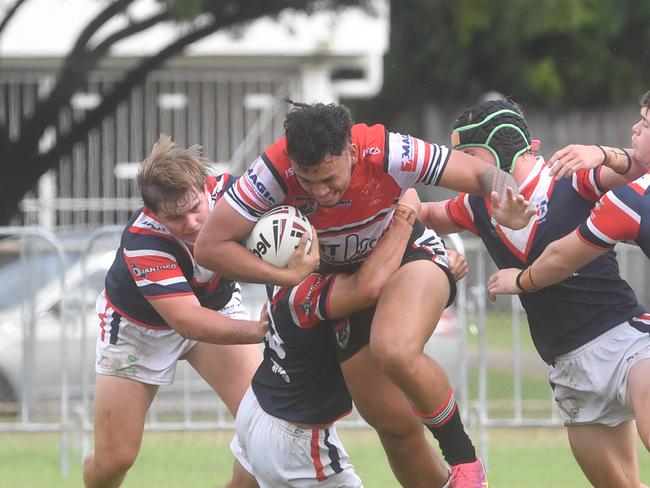Kirwan State High School hosts St Patrick's College, Mackay, in round 1 of the 2025 Aaron Payne Cup. Picture: Evan Morgan