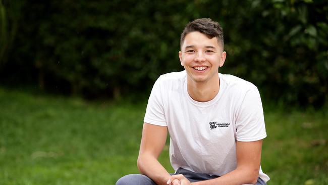 Liam Knight at his Frenchs Forest home / Picture: Troy Snook