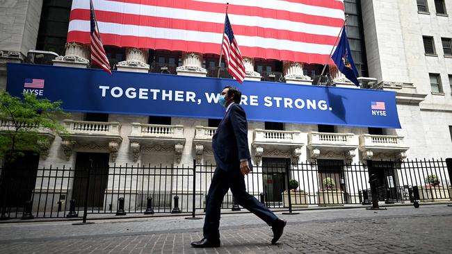 The New York Stock Exchange offers a message of hope this week. Picture: AFP