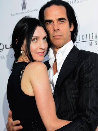 Nick Cave, (R) and his wife Susie Bick. Picture: Getty