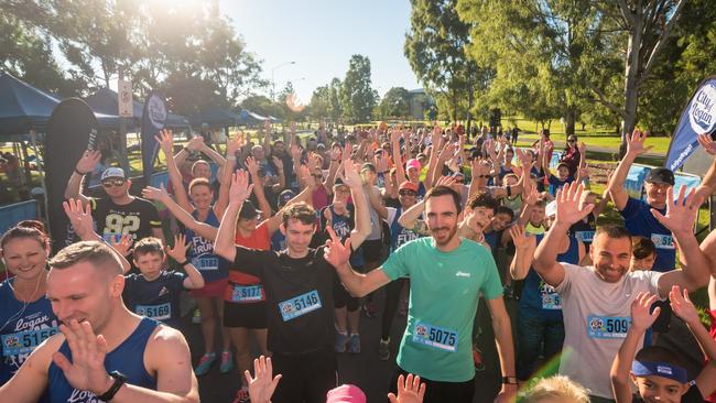 Crowds at the Logan Fun Run by Griffith Sport.. Photo: Element Photo and Video Productions