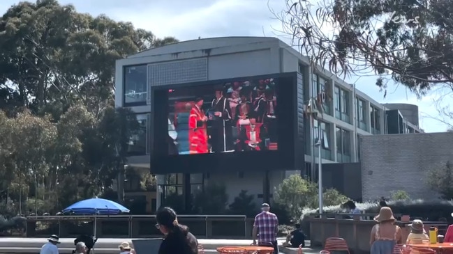 Monash University students celebrate their graduation