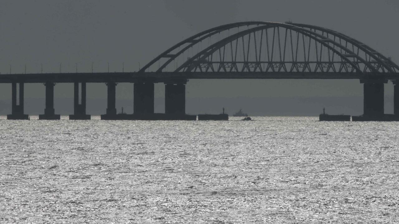 There is an “emergency” unfolding on the Kerch Bride, that links Russia and Crimea. Picture: AFP