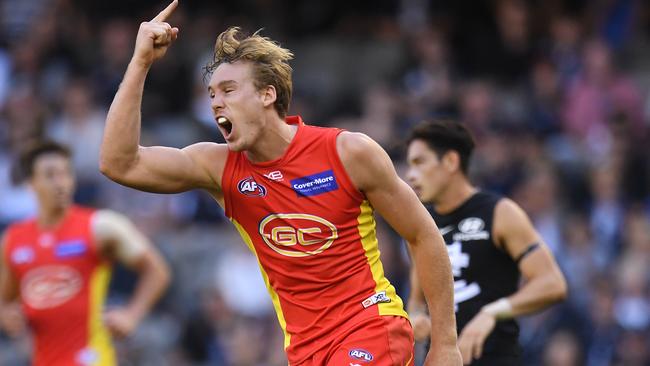 Tom Lynch kicked eight goals against Carlton.