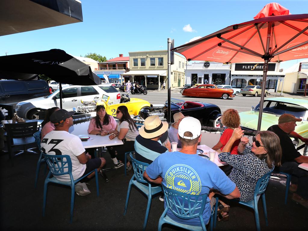 The annual Queenscliff Rod Run may have been called off this weekend, but rev heads still flocked to the town for an "unofficial" meet. Picture: Mike Dugdale