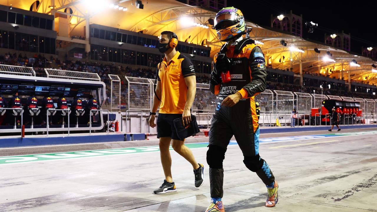 Daniel Ricciardo walks in the pitlane after qualifying in 18th. Photo by Mark Thompson/Getty Images.