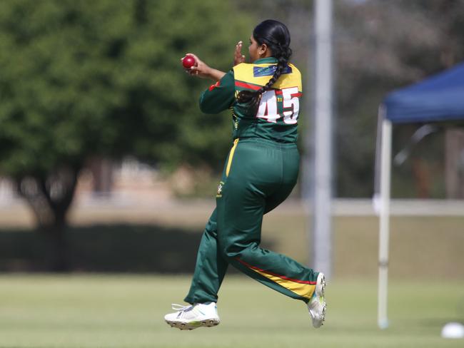 Sahasra Meenakshi Chennamaneni during her spell for the Ghosts. Picture Warren Gannon Photography