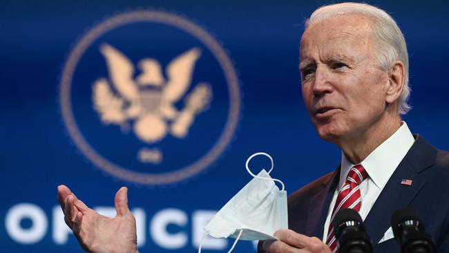 Joe Biden expresses frustration about Donald Trump's refusal so far to co-operate on the White House transition. Picture: AFP