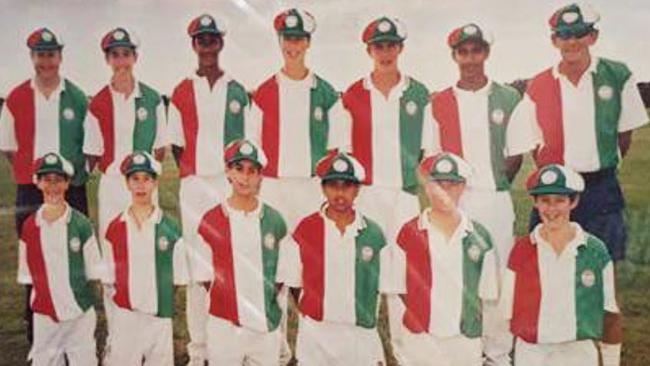 Usman Khawaja and David Warner playing for South Eastern junior reps team aged 14. (Front row, third and second from right)