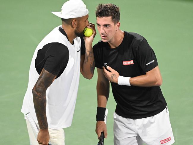 Kyrgios says he wants to repay the faith of fans and replicate the joy of his 2023 AO doubles title with Kokkinakis. Picture: AFP