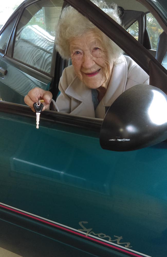 Irene and her ‘sports’ car.